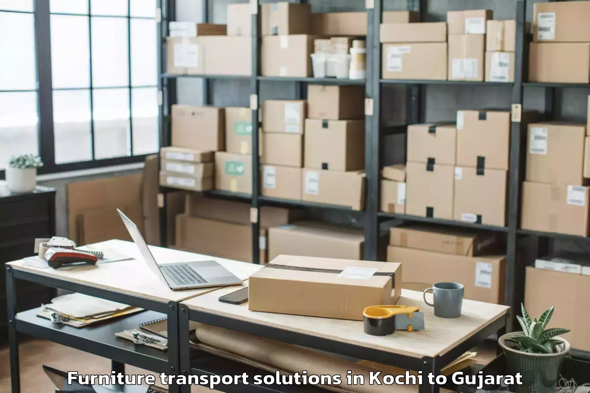 Book Kochi to Devgadbaria Furniture Transport Solutions Online